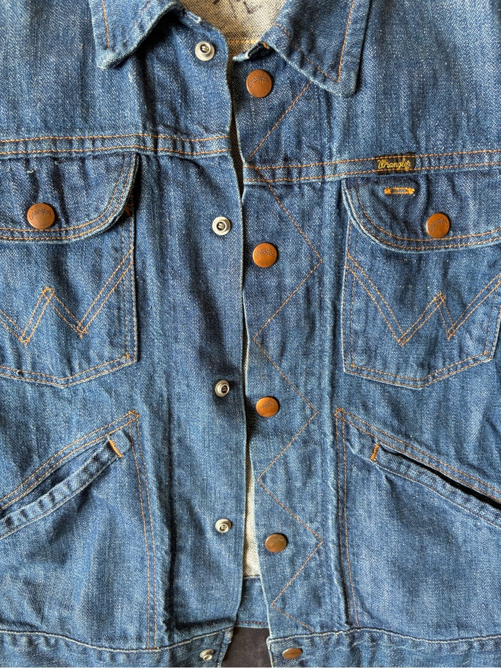 Vintage 1970’s Wrangler 124MJ Denim Jacket  Size M - Picture 4 of 4